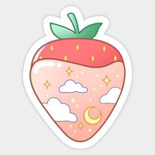 White Chocolate Strawberry Sticker